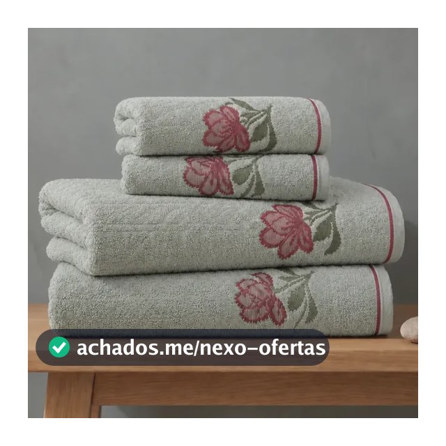 Jogo De Toalhas 100% Algodão Karsten Banho E Rosto 4 Peças