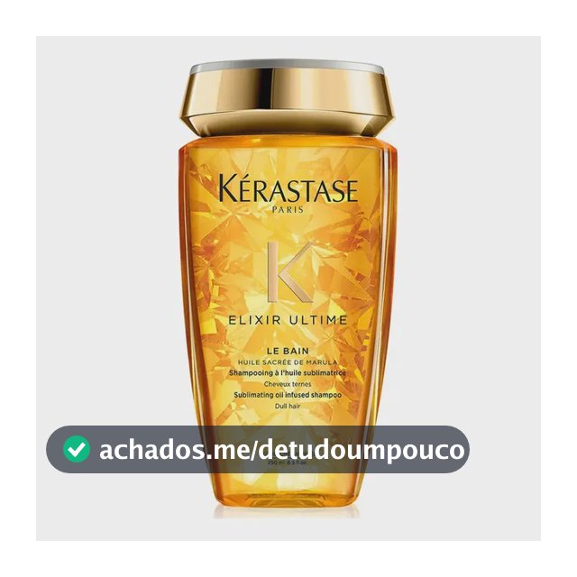 Shampoo de Nutrição com Óleo de Argan, Limpeza Profunda e Brilho Radiante e Maciez para Todos os Tipos de Cabelo, Elixir Ultime Le Bain, Kérastase 250ml