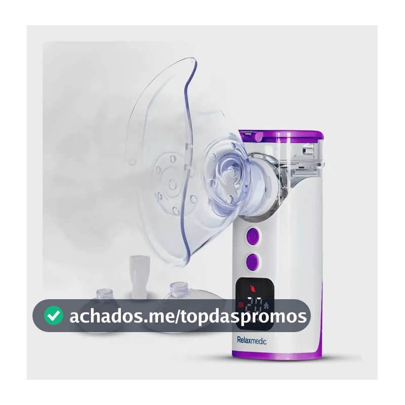 Inalador Nebulizador Aero Tech Portátil Tec. Mesh Relaxmedic Branco 127/220v