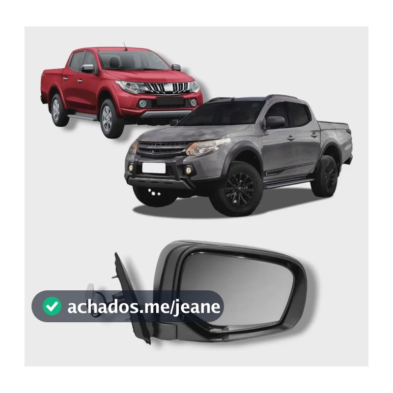 Retrovisor L200 Triton 2017 18 19 À 2022 Elétrico Sem Pisca Esquerdo Motorista