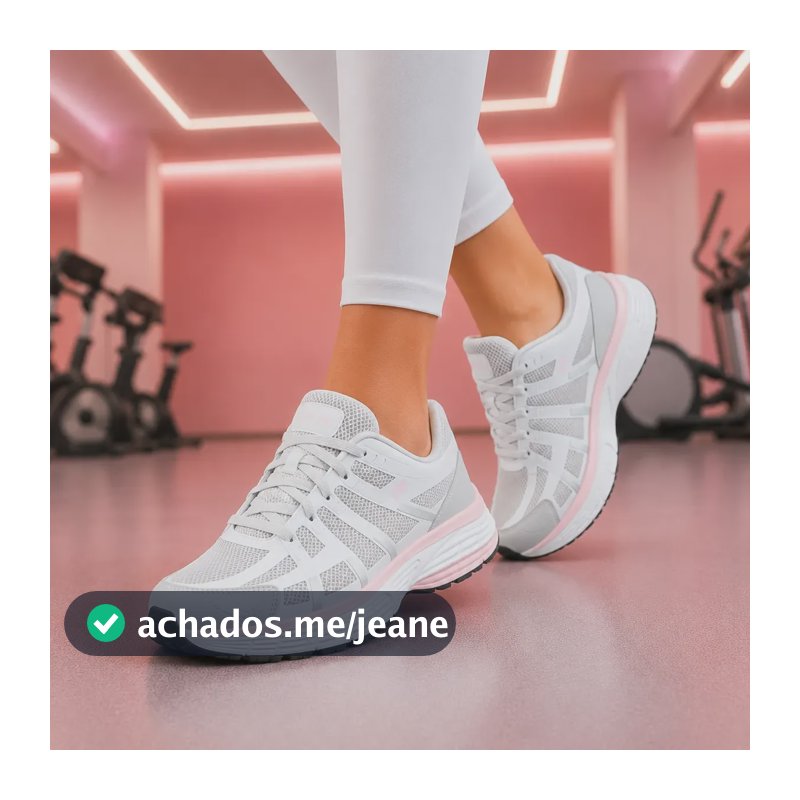 Tênis Unissex Treino Academia Sola Eva Mesh Respirável Cinza/rosa 38 Br