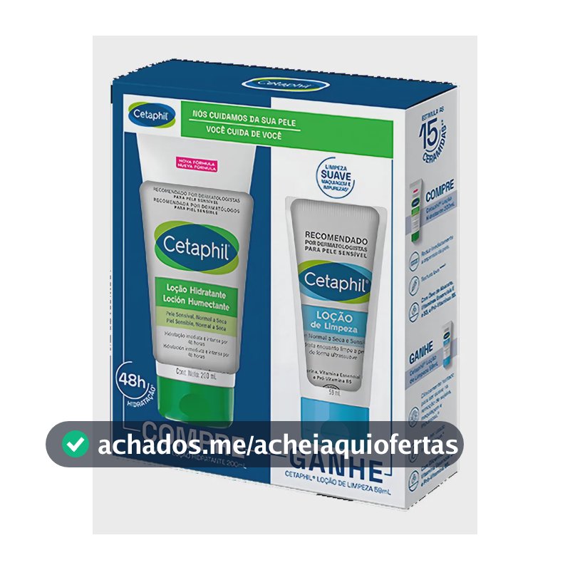 Kit Cetaphil Loção Hidratante 200ml + Loção de Limpeza 59ml