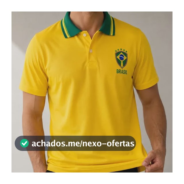 Camisa Polo Brasil Masculina Seleção Brasileira Premium Hexa Amarelo G Lisa