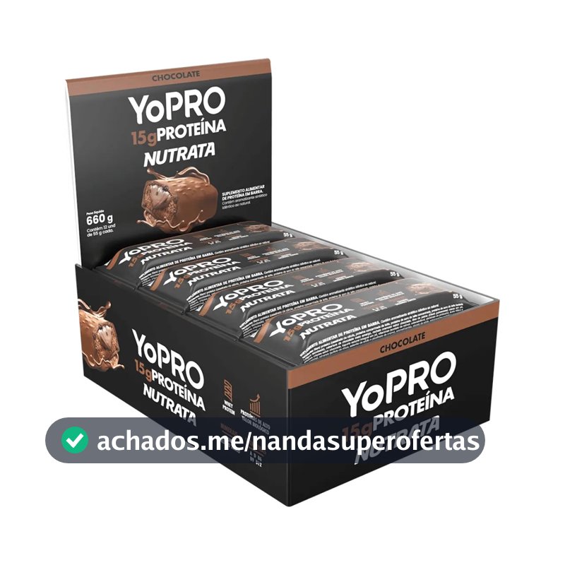 Barra de proteína Nutrata de sabor Chocolate x 12 un