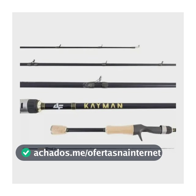 Vara P Carretilha Albatroz Kayman (1,92m) 7-14lbs-inteiriça Preto