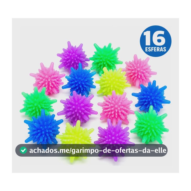 Kit 16 Esferas Mágicas Lava Roupas Máquina Evita Bolas Pelos Colorido