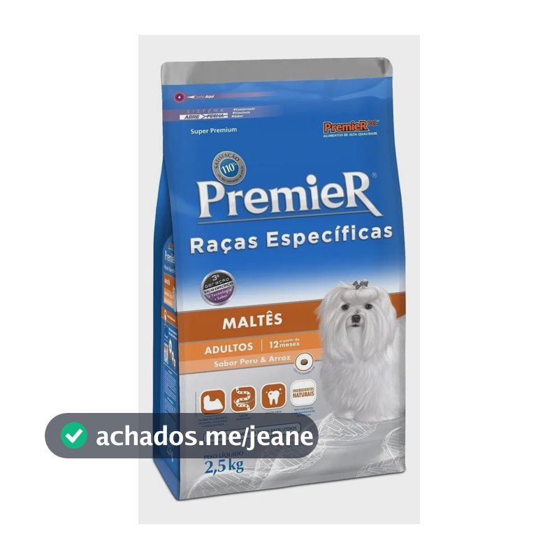 Ração Premier Raças Específicas Maltês Cães Adultos 2,5kg