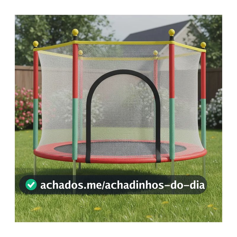 Cama Elástica Pula-Pula Brinq Kids 1,4m Infantil Com Rede Segurança
