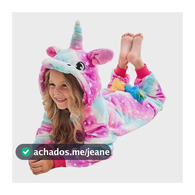 Pijama Macacão Unicórnio Infantil De Menina Rosa Ki Fofura