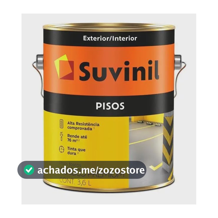 Tinta Suvinil Piso Fosco 3.6L Cinza Pisos Cimentados Cerâmicos