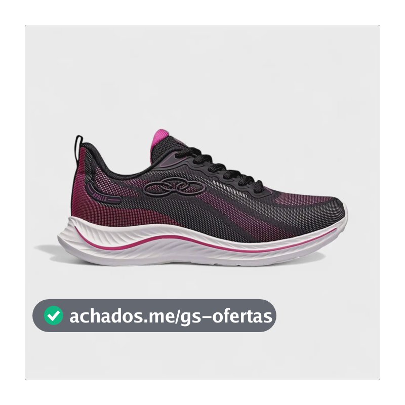 Tênis Feminino Academia Treino Caminhada Olympikus Apolis Preto/pink 37