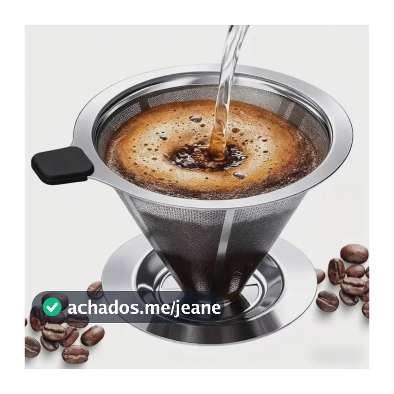 Filtro 102 Coador Café Reutilizável Lavável Aço Inoxidável