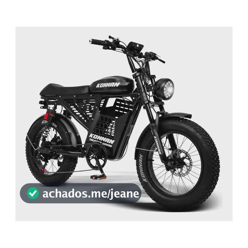 Bicicleta Elétrica 1000w Konnan Com Acelerador Thunder Cor Preto/branco