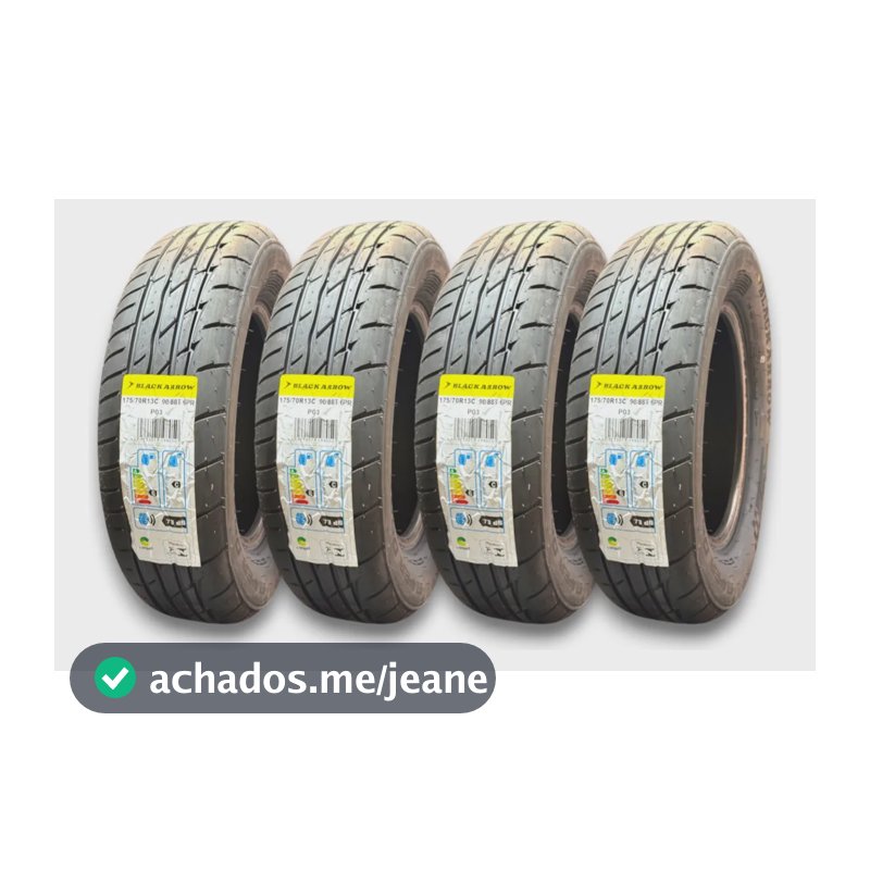 Kit 4 Pneus Aro 13 Carga 175/70r13c Blackarrow 90/88t 6lonas T