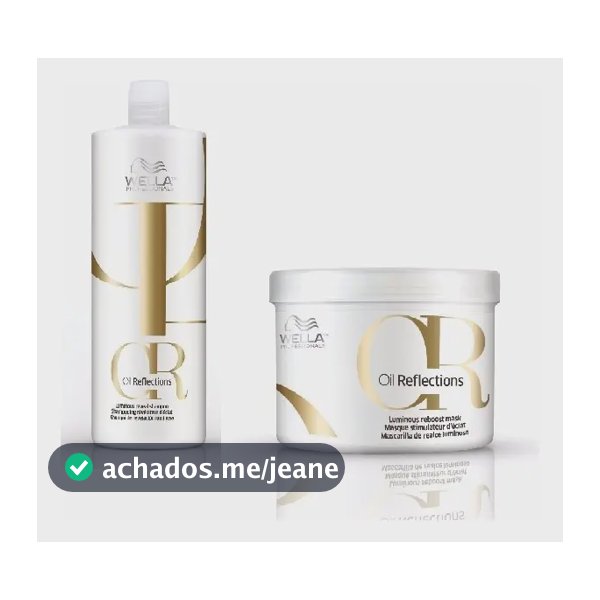 Kit Wella Oil Reflections Shampoo 1000ml + Máscara 500ml