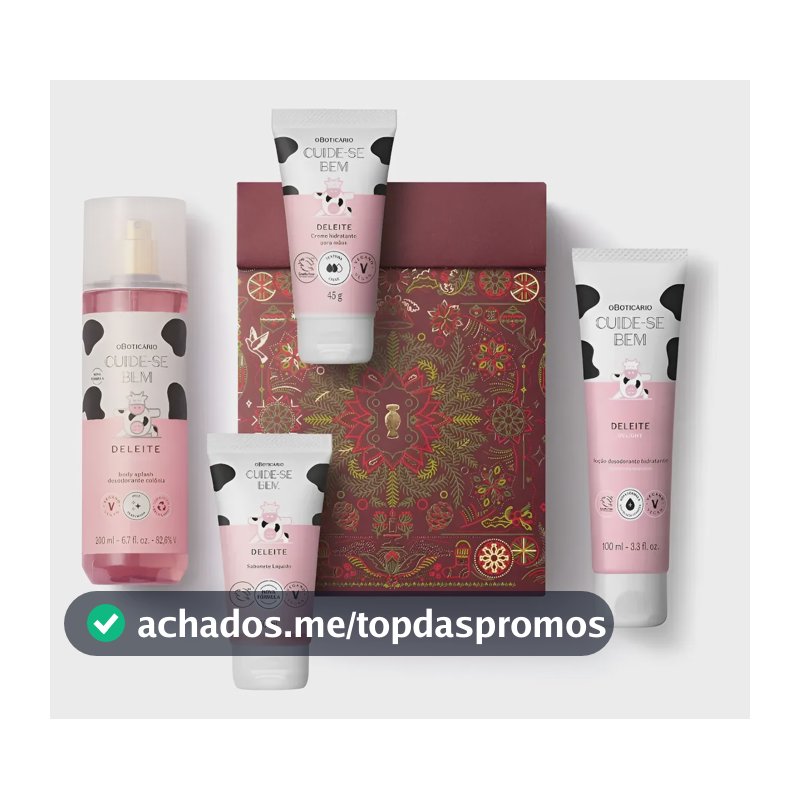 Kit Presente Natal 2026 Cuide-se Bem Deleite (4 Itens) Botic