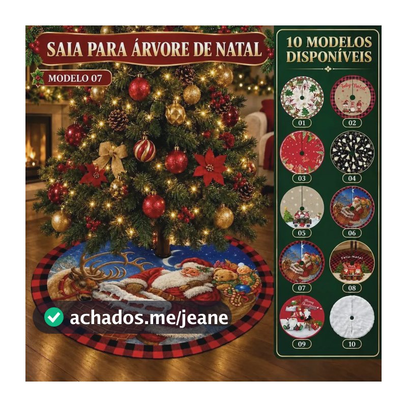 Saia Tapete Base Árvore De Natal Decoração Enfeite Natalino Azul Saia Tapete Árvore De Natal
