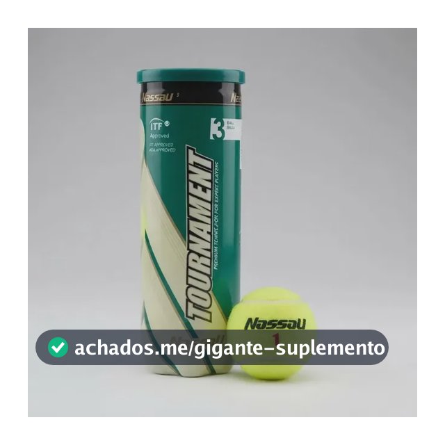 Bola Bolinha de Tenis Nassau Premium Tournament X3 Tubo 3 Unidades