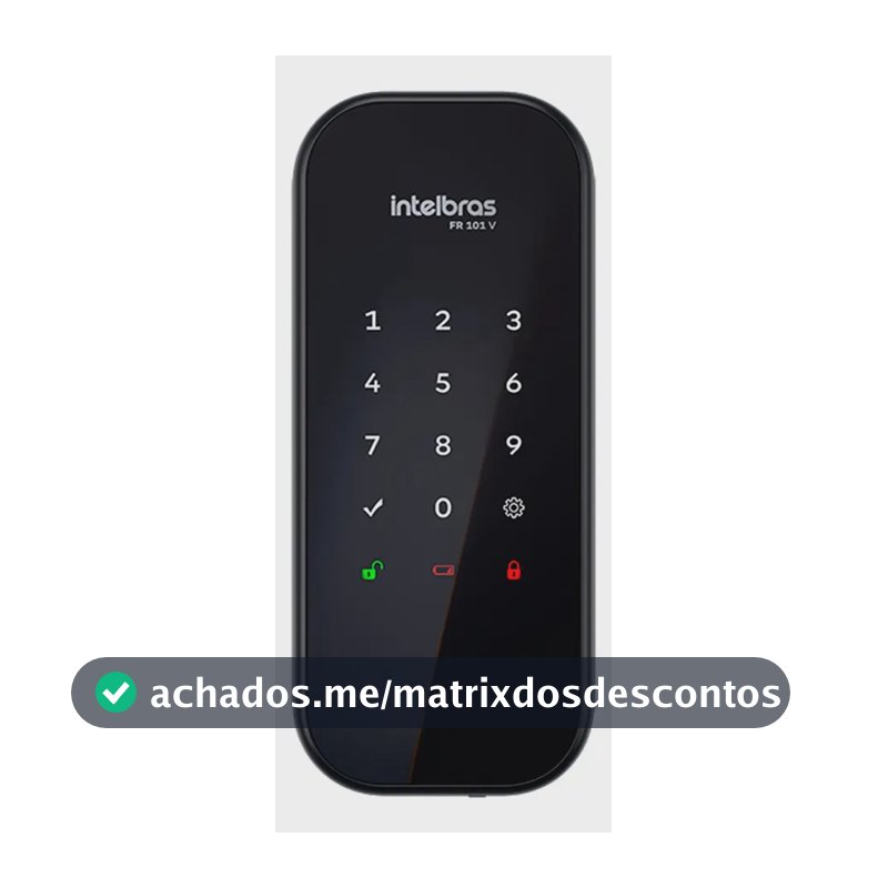Fechadura Digital De Sobrepor Fr 101 V Preta Intelbras