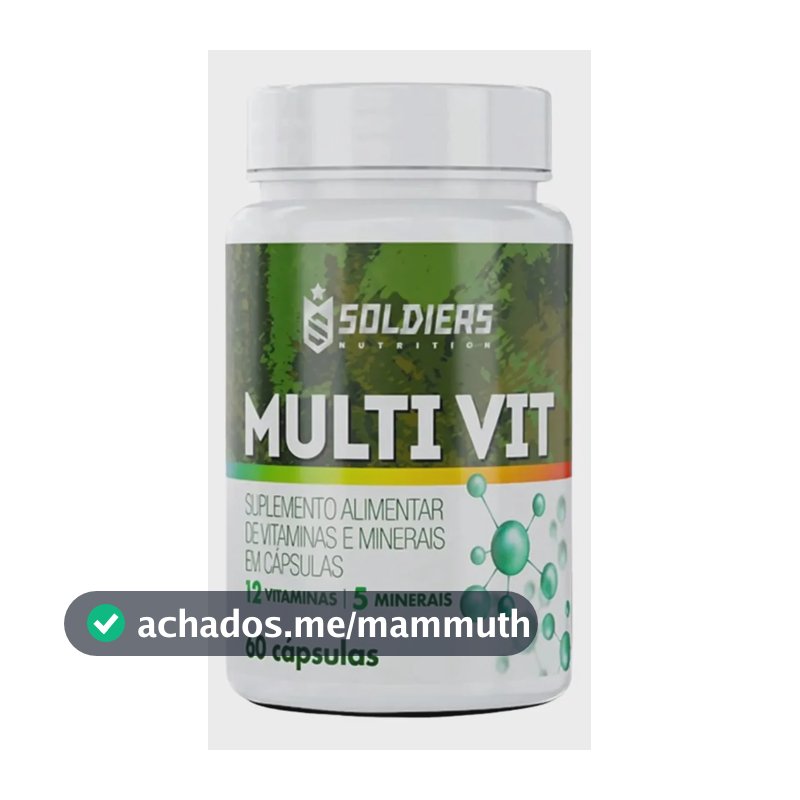 Multivitamínico 60 Caps - 5 Minerais - 12 Vitaminas - Soldiers