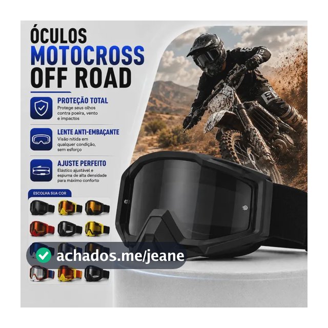 Óculos de Motocross Nautilus Ocean Esportivo Fumê Para Trilhas e Enduro