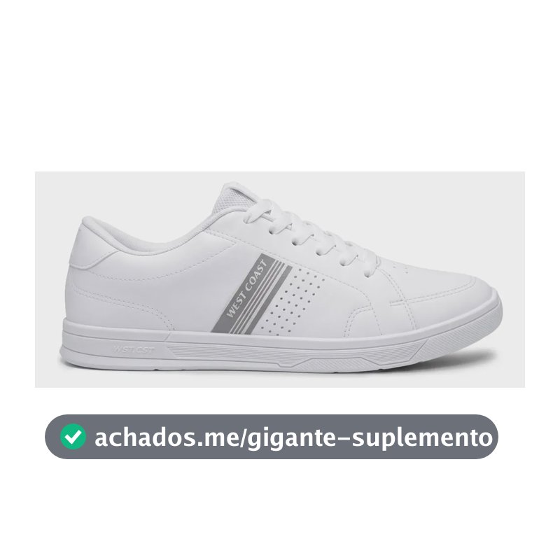 Tênis West Coast Original - Masc/fem - Novas Cores + Nf Branco 43 Br