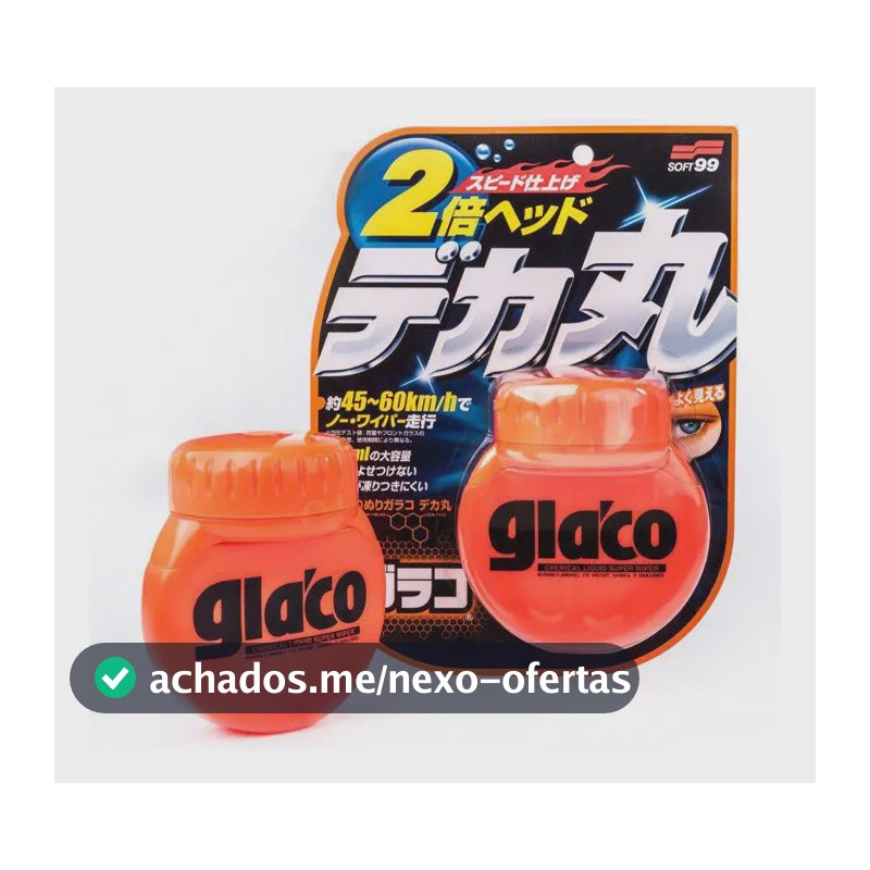 Glaco Big 120ml - Repelente De Água De Chuva - Soft99 Vidros