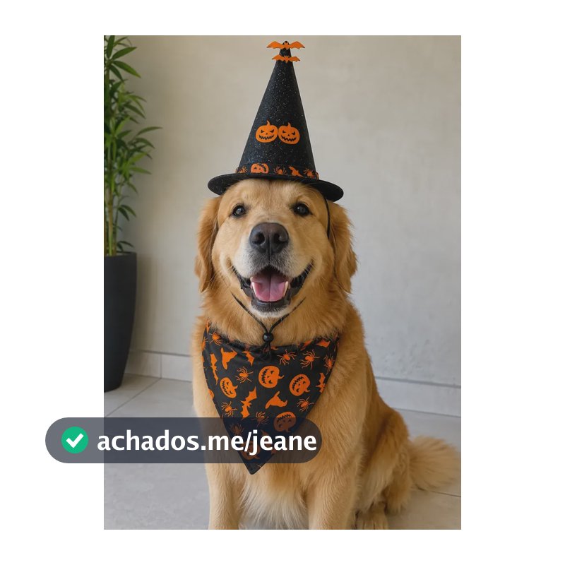 Kit Fantasia Pet Halloween Bandana + Chapéu Preto/laranja G