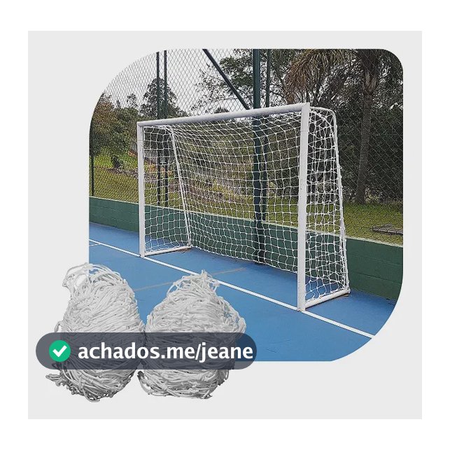 Par Rede Gol Futsal Nylon Fio 2 Mm Uv Véu Branco
