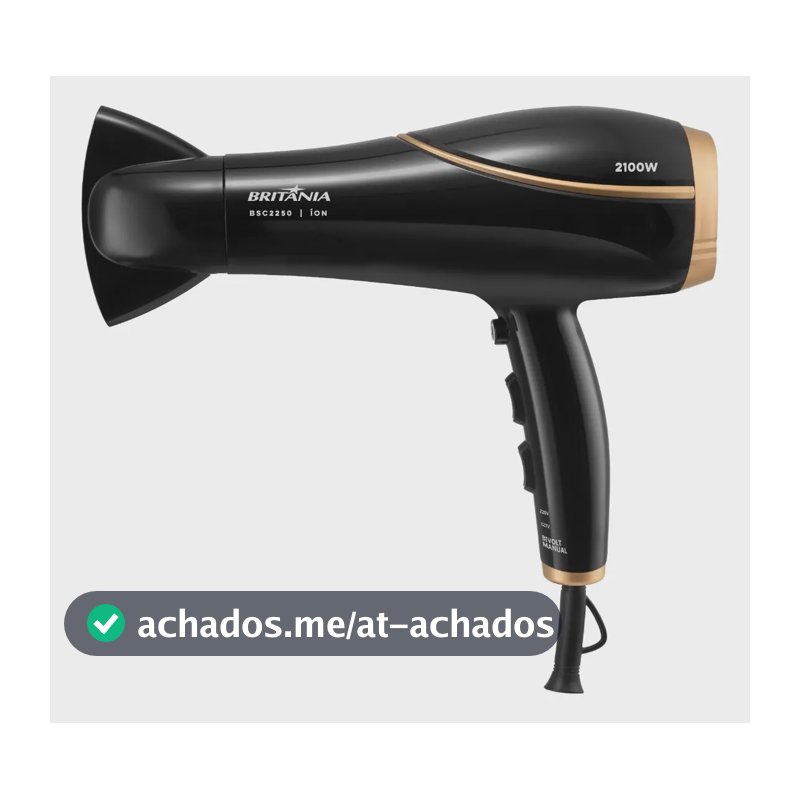 Secador de Cabelos Britânia 3 Temperaturas 2100W BSC2250 Bivolt