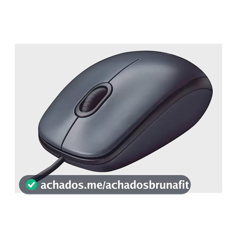 Mouse Logitech M90 USB com Fio 1000 DPI 3 Botões Óptico Preto Plug and Play