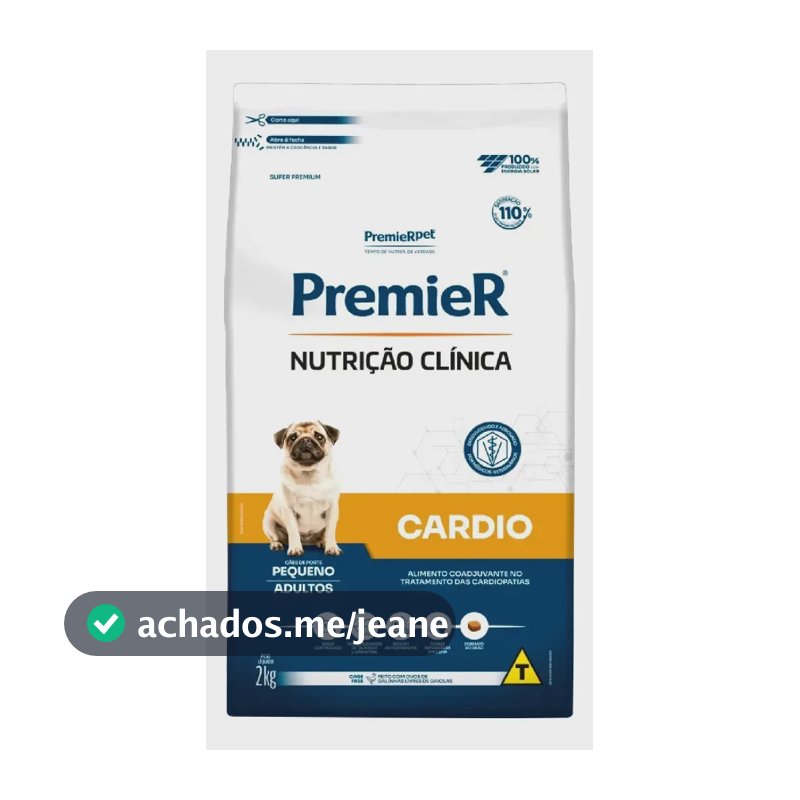 Ração Premier Nutrição Clínica Cardio Cães Adultos Porte Pequeno 2kg