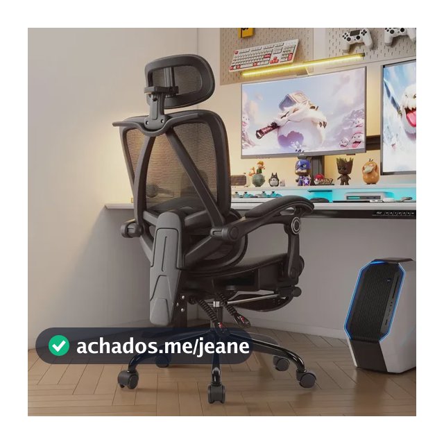 Cadeira De Escritório Ergonômica Premium Python Fly Cor Preto Material do estofamento Malha elástica