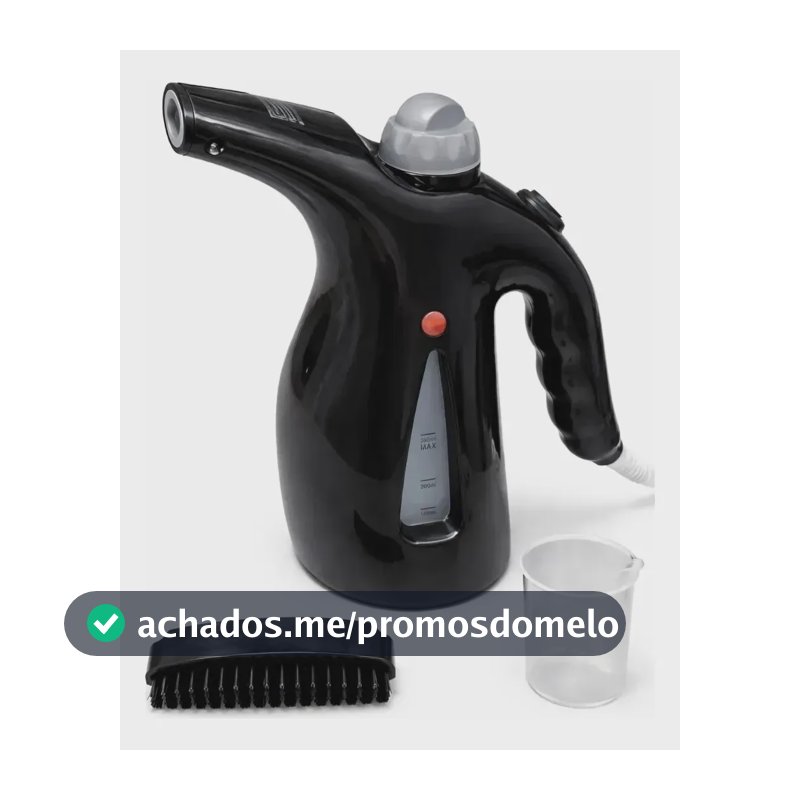 Passadeira A Vapor Portátil Para Roupas Vaporizador Preto Com Cinza 127v