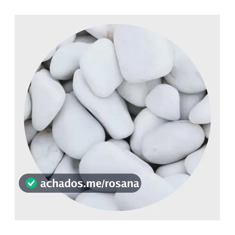 Pedra Dolomita Seixo Jardim, Aquário - Branca 5kg Cor Branco N° 2
