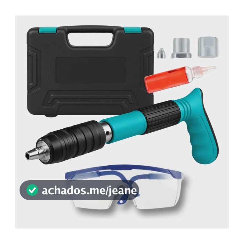 Pistola De Fixação Finca Pino Manual Rebites + Acessórios 1
