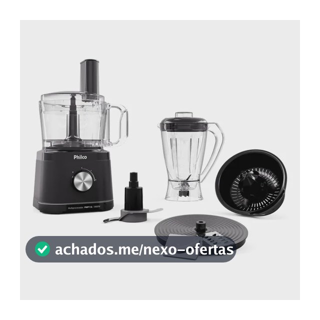 Multiprocessador Philco 5 em 1 1000W com Liquidificador 2,2L Preto PMP11A