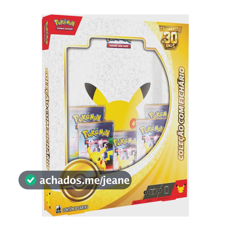 Pokémon Celebração De 30 Anos  Box Coleção Com Fichário