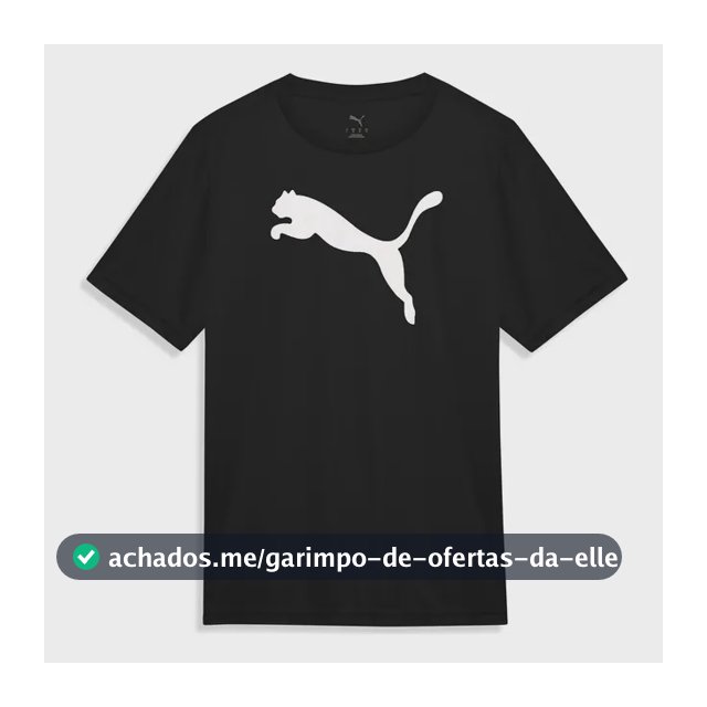 Camiseta Ess Puma Logo Poly Puma Preto G