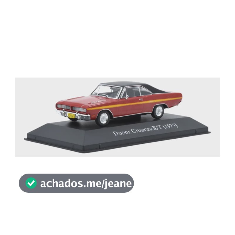 Miniatura Carros Clássicos: Dodge Charger R/t 1975 Ed 17