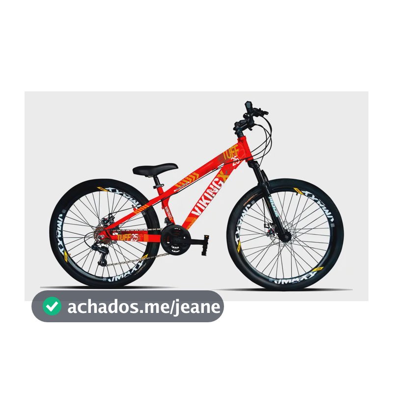 Mountain Bike VikingX Tuff 25 Aro 26 21 Velocidades Vermelha