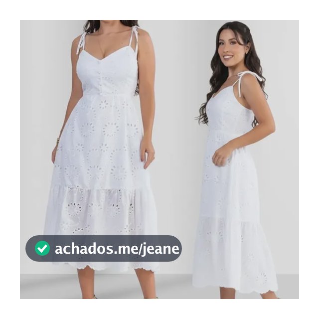 Vestido Feminino Midi Alça Fina Casual Igreja Verão - 2027