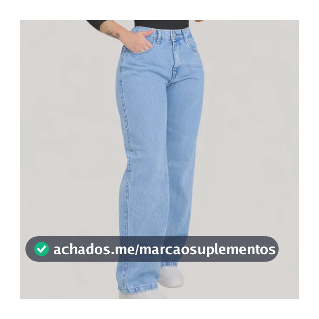 Calça  Wide Leg Jeans Feminina  Pantalona Juvenil 34 Ao 46