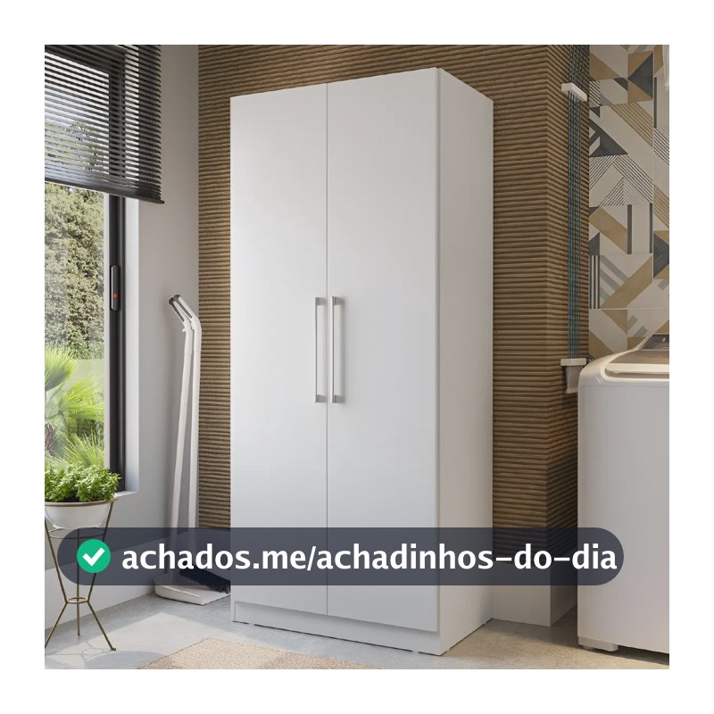 Armario Multiuso Grande 2 Portas 100% Mdf Móveis Rimo Branco