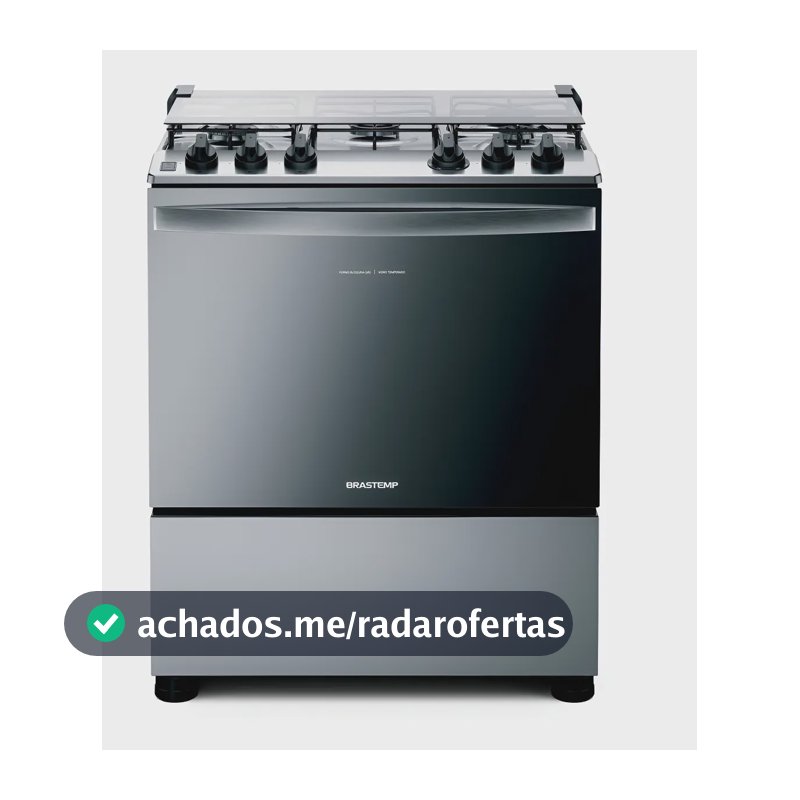Fogão Brastemp BFS5NCR 5 Bocas Cor Inox Tipo de conexão Gás engarrafado