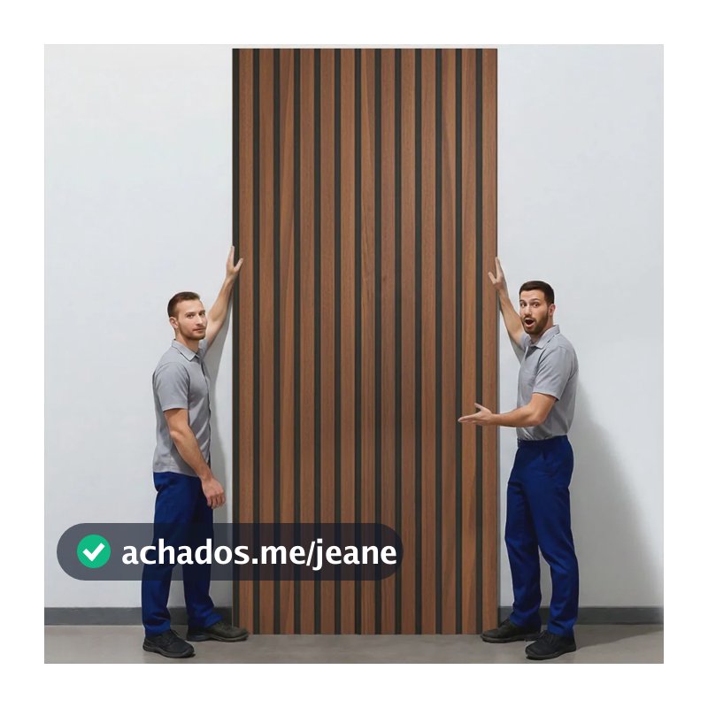 Placa Adesiva Parede Painel Continuo Ripado Madeira 1,8m2 Ripado Madeira Marrom