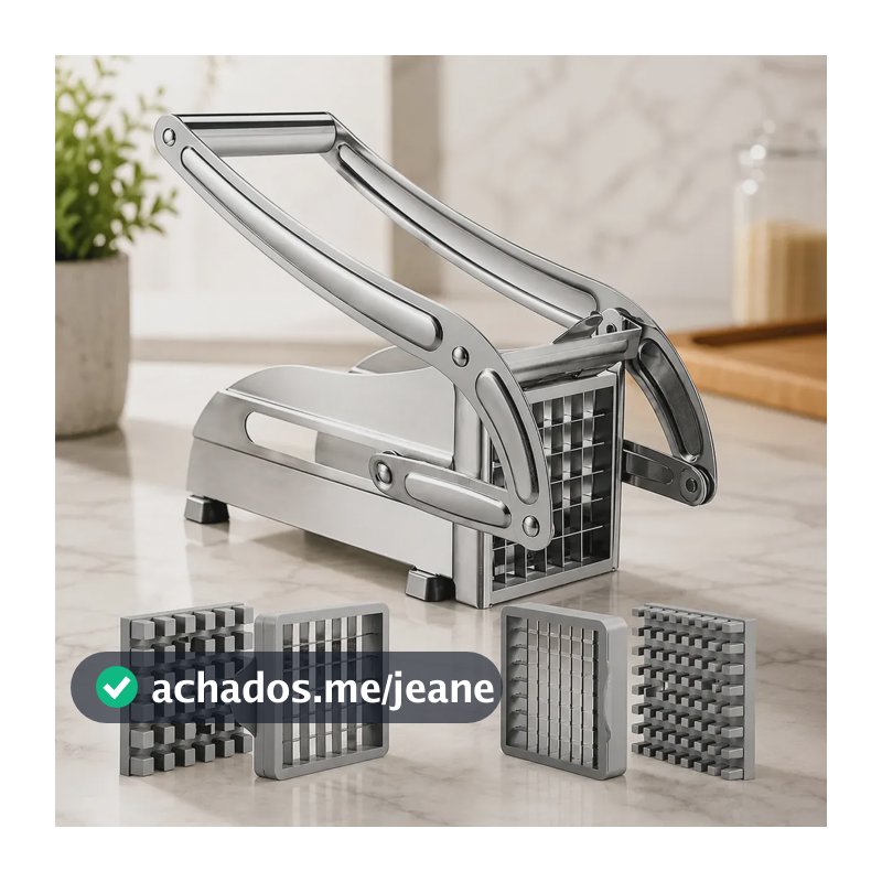 Cortador Profissional De Batata E Legumes Industrial Prata