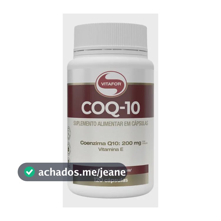 Coenzima Q10 200mg + Vit E 120caps Vitafor Original Premium Neutro
