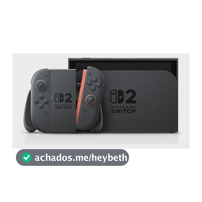 Console Nintendo Switch 2 Nacional Portátil E Doméstico Preto