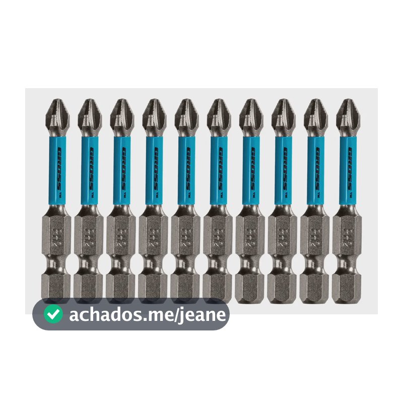 Bits Torcao Ph2 Para Ferramentas De Impacto 50mm 10pcs Gross